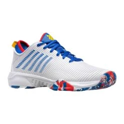 K-Swiss Hypercourt Supreme Men's Tennis Shoe (White/Classic Blue/Berry Red) -Ball Games Store 06615 166.01