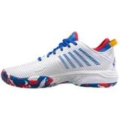 K-Swiss Hypercourt Supreme Men's Tennis Shoe (White/Classic Blue/Berry Red) -Ball Games Store 06615 166.04