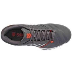 K-Swiss BigShot Light 4 Men's Tennis Shoe (Asphalt/White/Orange) -Ball Games Store 06989 010.06