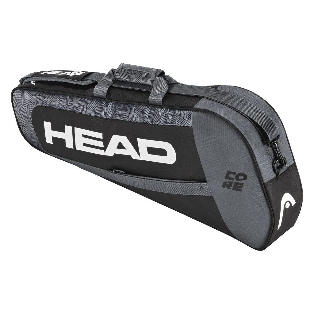 Head Core Pro 3 Pack Racquet Bag (Black/White) 1 Head Core Pro 3 Pack Racquet Bag (Black/White)