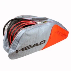 Head Radical Combi 6 Pack Racquet Bag (Grey/Orange) -Ball Games Store 283521 2
