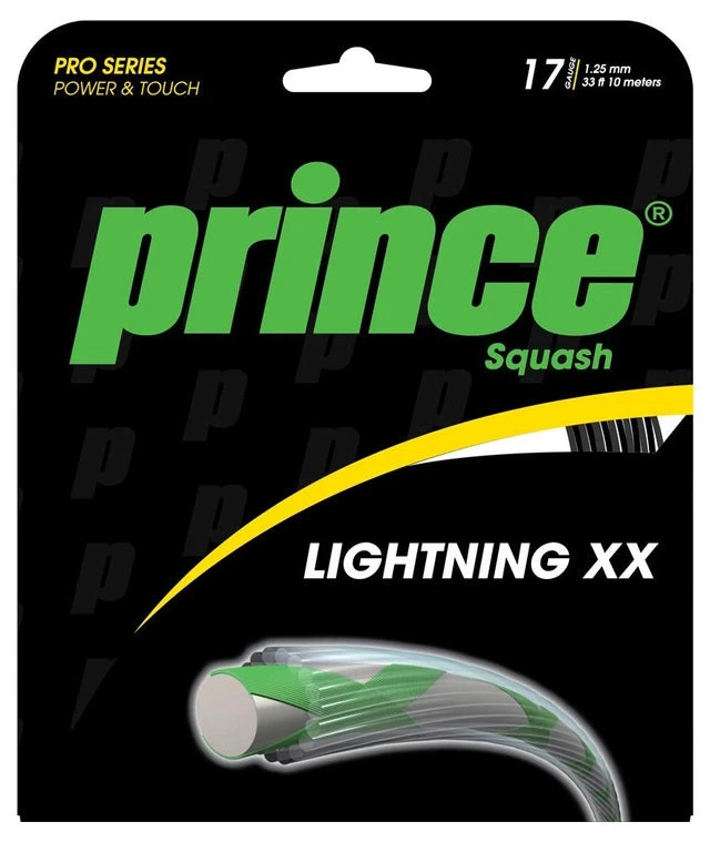 Prince Lightning XX 17 Squash String (Black) 1 Prince Lightning XX 17 Squash String (Black)