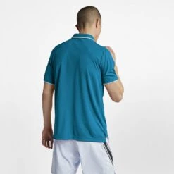Nike Men's Court Dri-Fit Team Polo (Turquoise/White) -Ball Games Store 939137 425 PHSBM001 1000