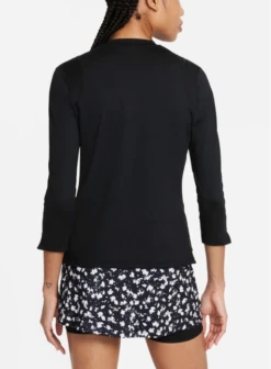 Nike Women's Court Victory Dri-Fit TOP 3/4 Sleeve (Black/White)