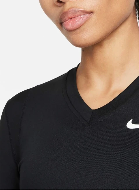 Nike Women's Court Victory Dri-Fit TOP 3/4 Sleeve (Black/White) 2 Nike Women's Court Victory Dri-Fit TOP 3/4 Sleeve (Black/White) - Image 2