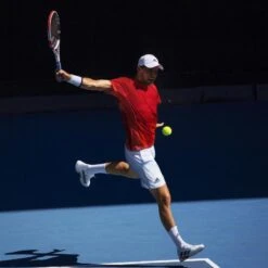 Adidas Barricade Tokyo Men's Tennis Shoe (White/Black/Solar Red) -Ball Games Store Barricade Tokyo Tennis Shoes White FZ3935 HM3