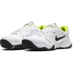 Nike Court Lite 2 Junior Tennis Shoe (White/Black/Green) -Ball Games Store CD0440 104 PHCFH001 1000