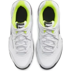 Nike Court Lite 2 Junior Tennis Shoe (White/Black/Green) -Ball Games Store CD0440 104 PHCTH001 1000