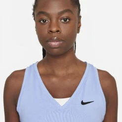 Nike Women's Dri-FIT Victory Tank (Aluminum/Black) -Ball Games Store CV4784 468 PHSYM001 3144