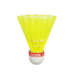 Carlton F2 Nylon Badminton Shuttlecocks (Yellow) (Red Cap) -Ball Games Store Carlton F2 Badminton Shuttle Yellow Red Cap Single