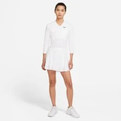 Nike Women's Dri-FIT Club Tennis Skirt (White/Black) -Ball Games Store DB5935 100 PHSYM004 3144 scaled