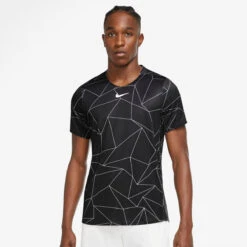 Nike Men's Dri-FIT Advantage Print Top (Black/White)