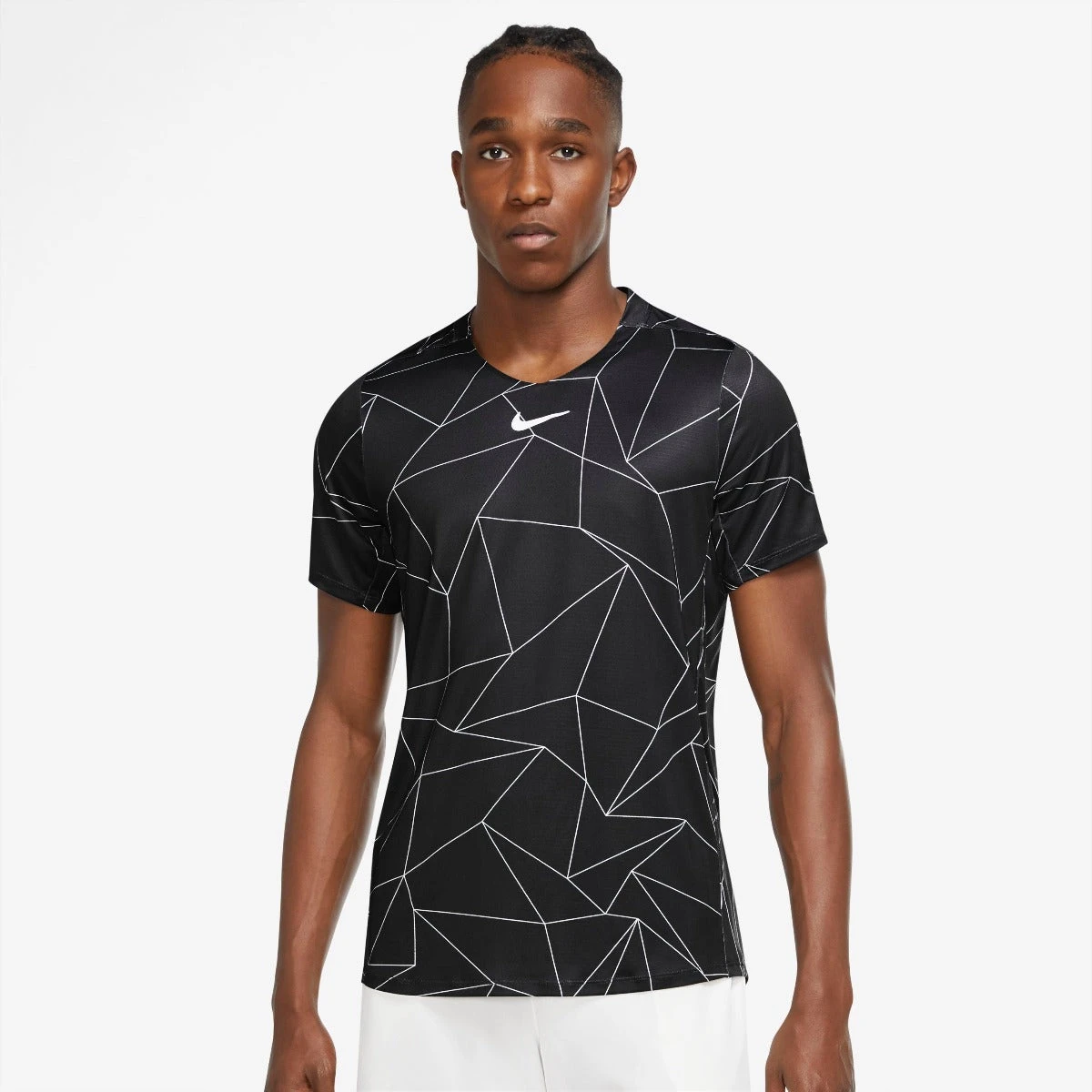 Nike Men's Dri-FIT Advantage Print Top (Black/White) 1 Nike Men's Dri-FIT Advantage Print Top (Black/White)