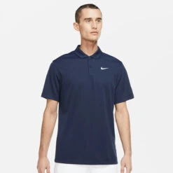 Nike Men's Dri-FIT Victory Solid Polo (Obsidian/White)