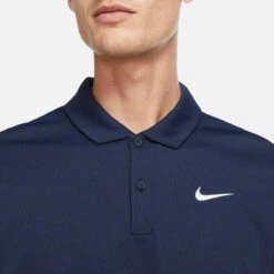 Nike Men's Dri-FIT Victory Solid Polo (Obsidian/White) -Ball Games Store DH0857 451 PHSYM001 3144