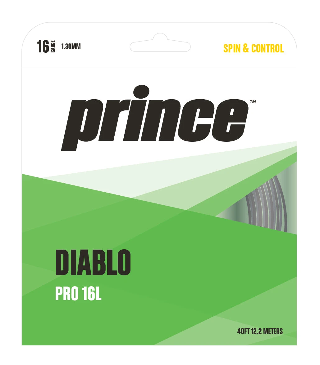 Prince Diablo Pro 16L/1.27 Tennis String (Black) 1 Prince Diablo Pro 16L/1.27 Tennis String (Black)
