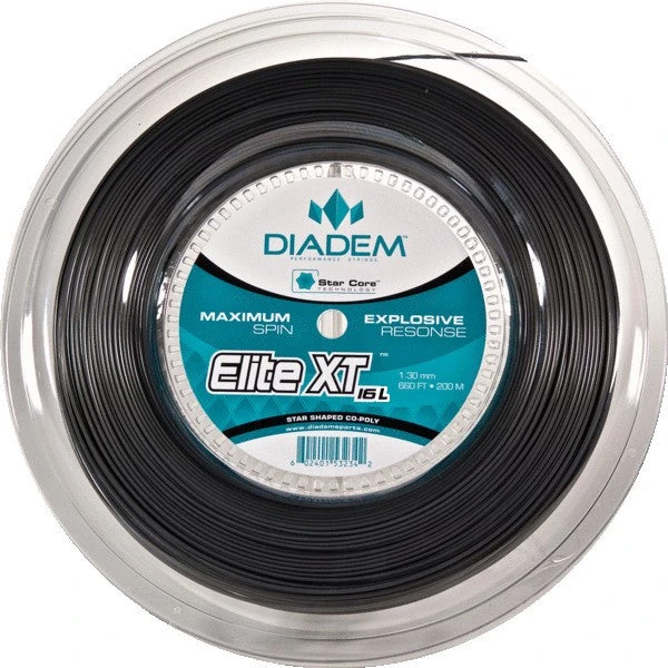 Diadem Elite XT 16L/1.25 Tennis String Reel (Charcoal) 1 Diadem Elite XT 16L/1.25 Tennis String Reel (Charcoal)