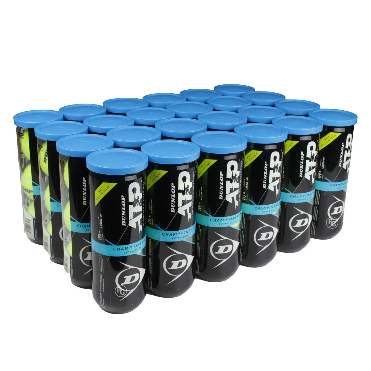 Dunlop ATP Championship Extra Duty Tennis Balls - 24 Can Case 1 Dunlop ATP Championship Extra Duty Tennis Balls - 24 Can Case