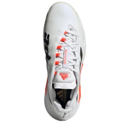 Adidas Barricade Tokyo Men's Tennis Shoe (White/Black/Solar Red) -Ball Games Store FZ3935 FTW photo top portrait white