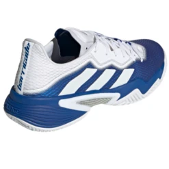 Adidas Barricade Men's Tennis Shoe (Royal Blue/Cloud White/Silver Metallic) -Ball Games Store FZ3936 FTW photo back lateral top white