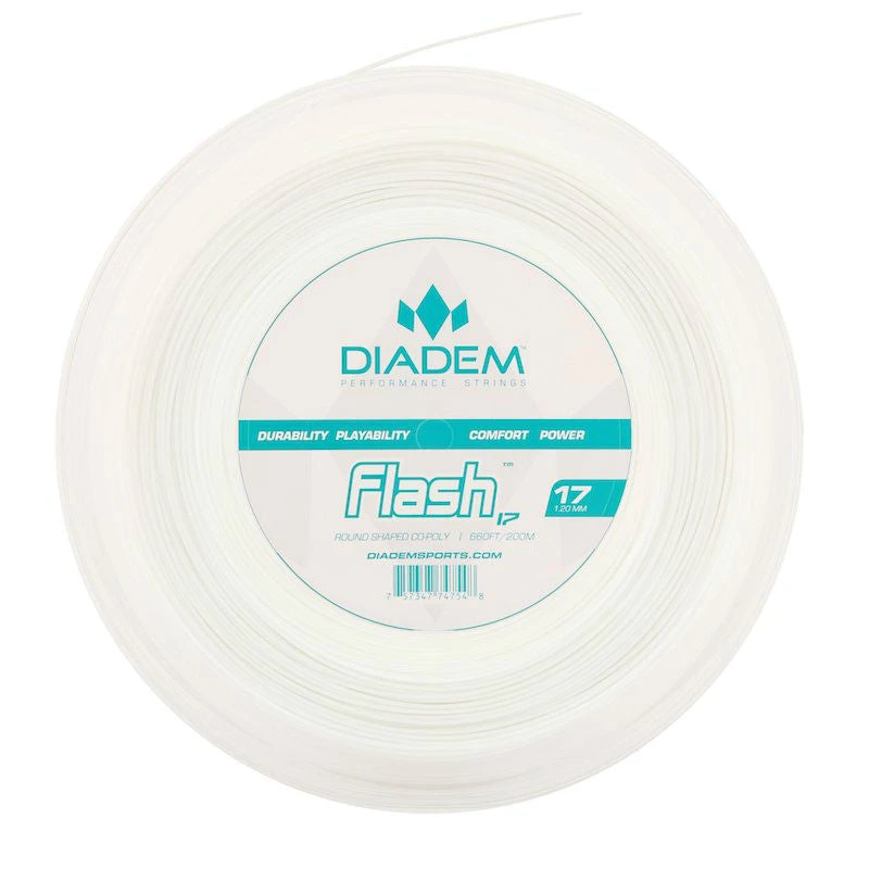 Diadem Flash 17/1.20 Tennis String Reel (White) 1 Diadem Flash 17/1.20 Tennis String Reel (White)