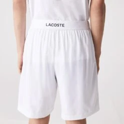 Lacoste Men's Ultra Light Short (White/Navy Blue) -Ball Games Store GH6961 522 23
