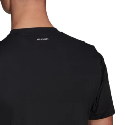 Adidas Men's 3 Stripes Club Top (Black) -Ball Games Store GL5403 APP on model detail 2 white