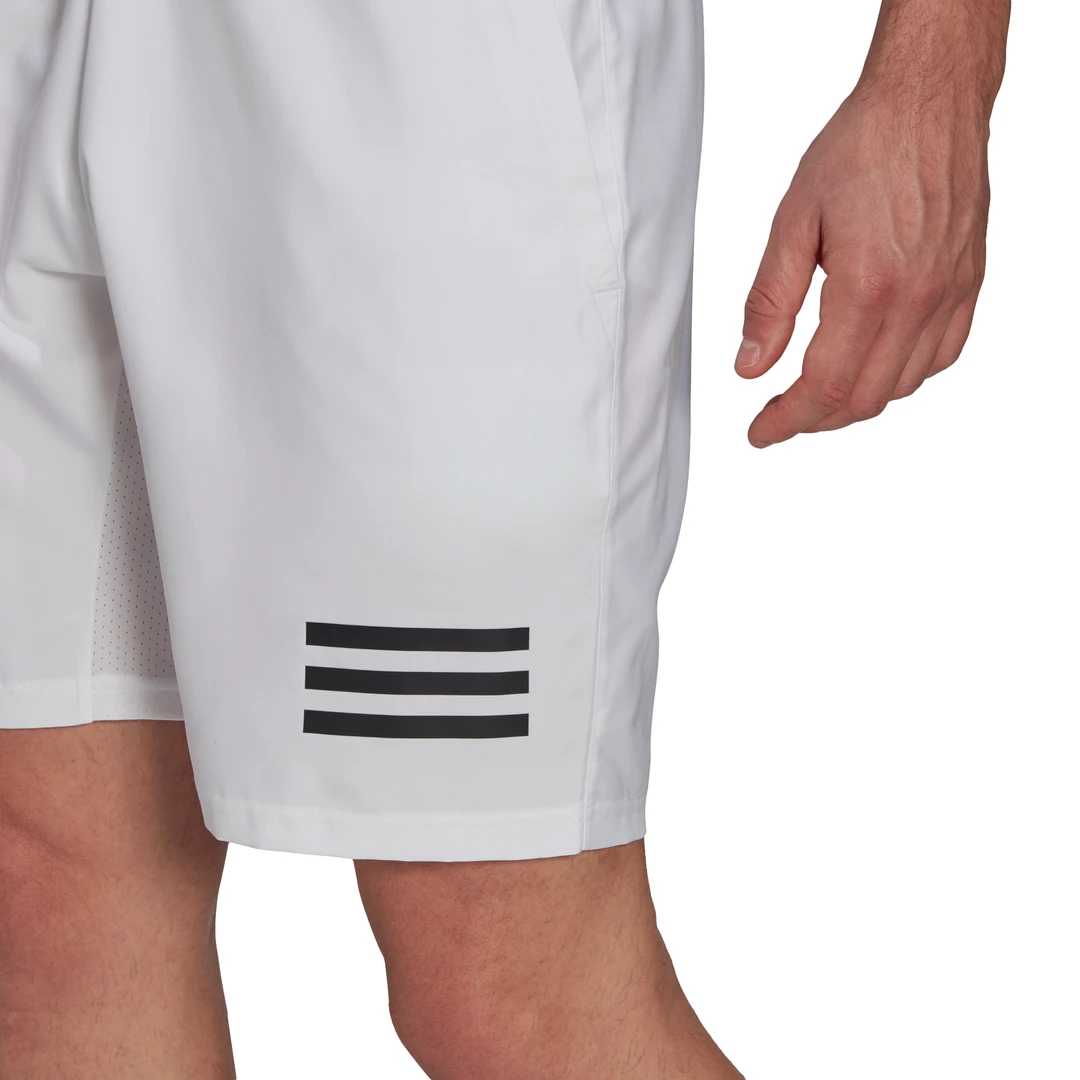 Adidas Men's Club 3 Stripes Shorts (White/Black) 5 Adidas Men's Club 3 Stripes Shorts (White/Black) - Image 5