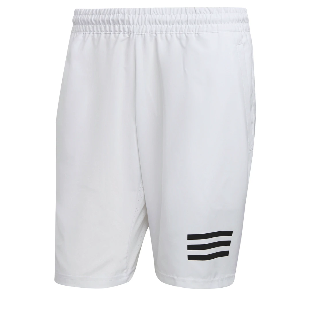 Adidas Men's Club 3 Stripes Shorts (White/Black) 6 Adidas Men's Club 3 Stripes Shorts (White/Black) - Image 6