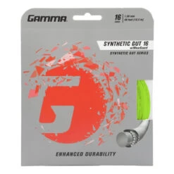 Gamma Synthetic 16/1.30 With Wearguard Tennis String (Yellow)