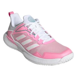 Adidas Defiant Speed Women's Tennis Shoe (Pink/White) -Ball Games Store GV9529 6 FOOTWEAR Photography FrontLateralTopView transparent