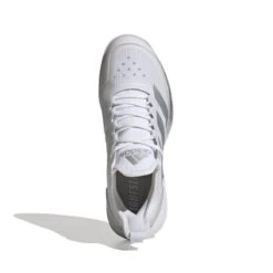 Adidas Adizero Ubersonic 4 Women's Tennis Shoe (White/Silver/Grey) -Ball Games Store GW2513 3 FOOTWEAR Photography TopPortraitView white