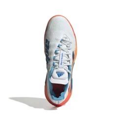 Adidas Barricade Men's Tennis Shoe (Blue/White/Orange) -Ball Games Store GW2963 3 FOOTWEAR Photography TopPortraitView white