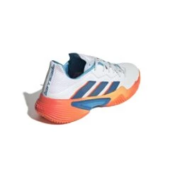 Adidas Barricade Men's Tennis Shoe (Blue/White/Orange) -Ball Games Store GW2963 7 FOOTWEAR Photography BackLateralTopView white