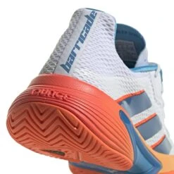 Adidas Barricade Men's Tennis Shoe (Blue/White/Orange) -Ball Games Store GW2963 8 FOOTWEAR Photography DetailView1 white