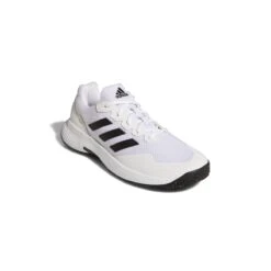 Adidas GameCourt 2 Men's Tennis Shoe (White/Black) -Ball Games Store GW2991 6 FOOTWEAR Photography FrontLateralTopView white