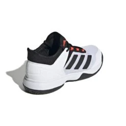 Adidas Ubersonic 4 Junior Tennis Shoe (White/Black/Red) -Ball Games Store GW2997 7 FOOTWEAR Photography BackLateralTopView white