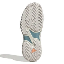 Adidas Barricade Parley Women's Tennis Shoe (White/Grey) -Ball Games Store GX6417 4 FOOTWEAR Photography BottomView white