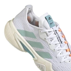 Adidas Barricade Parley Women's Tennis Shoe (White/Grey) -Ball Games Store GX6417 8 FOOTWEAR Photography DetailView1 white