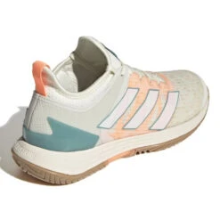 Adidas Adizero Ubersonic 4 Parley Women's Tennis Shoes (White/Beam Orange) -Ball Games Store GX9624 7 FOOTWEAR Photography BackLateralTopView white