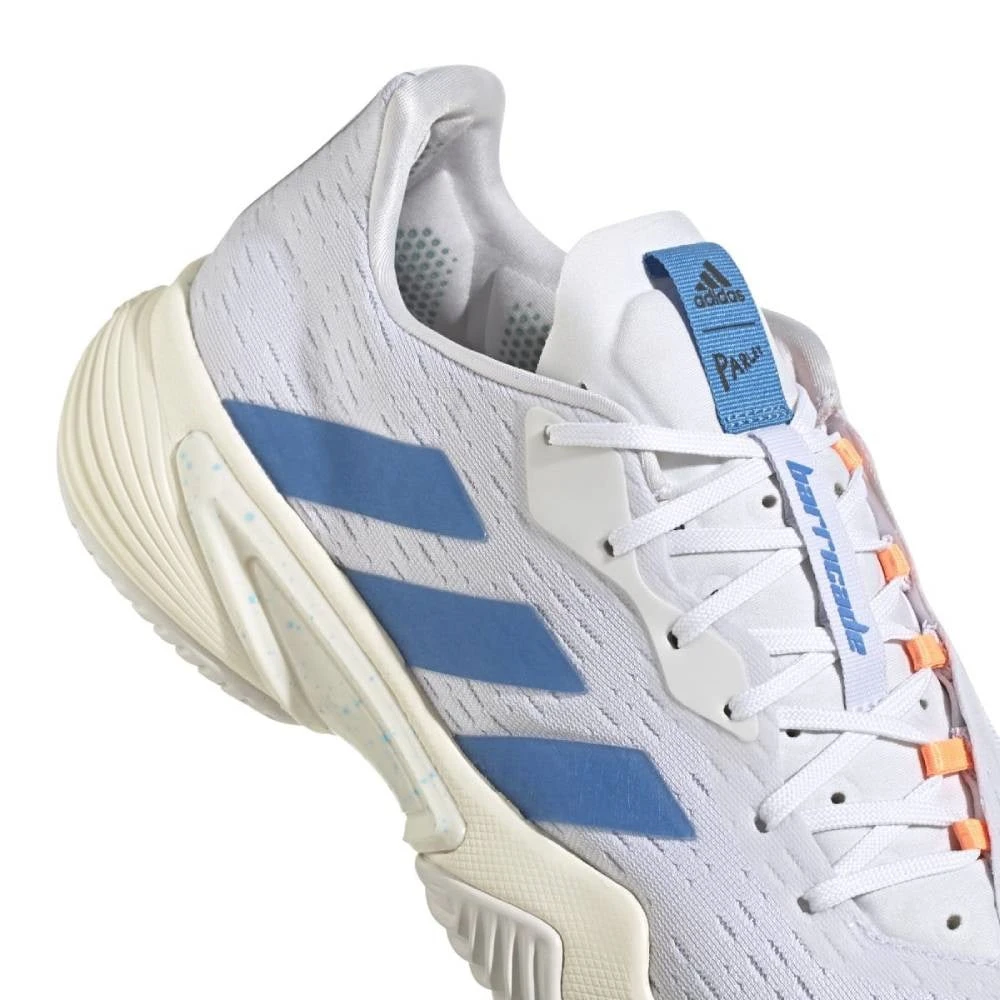 Adidas Barricade Parley Men's Tennis Shoe (White/Blue) 4 Adidas Barricade Parley Men's Tennis Shoe (White/Blue) - Image 4
