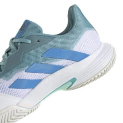 Adidas CourtJam Control Men's Tennis Shoe (Mint/Blue/White) -Ball Games Store GY4002 9 FOOTWEAR Photography DetailView2 white