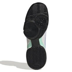 Adidas Barricade Junior Tennis Shoe (White/Blue) -Ball Games Store GY4017 3 FOOTWEAR Photography BottomView white