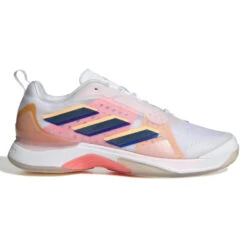 Adidas Avacourt Women's Tennis Shoe (White/Indigo/Orange)