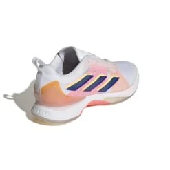 Adidas Avacourt Women's Tennis Shoe (White/Indigo/Orange) -Ball Games Store GZ0690 7 FOOTWEAR Photography BackLateralTopView white