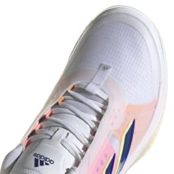 Adidas Avacourt Women's Tennis Shoe (White/Indigo/Orange) -Ball Games Store GZ0690 8 FOOTWEAR Photography DetailView1 white