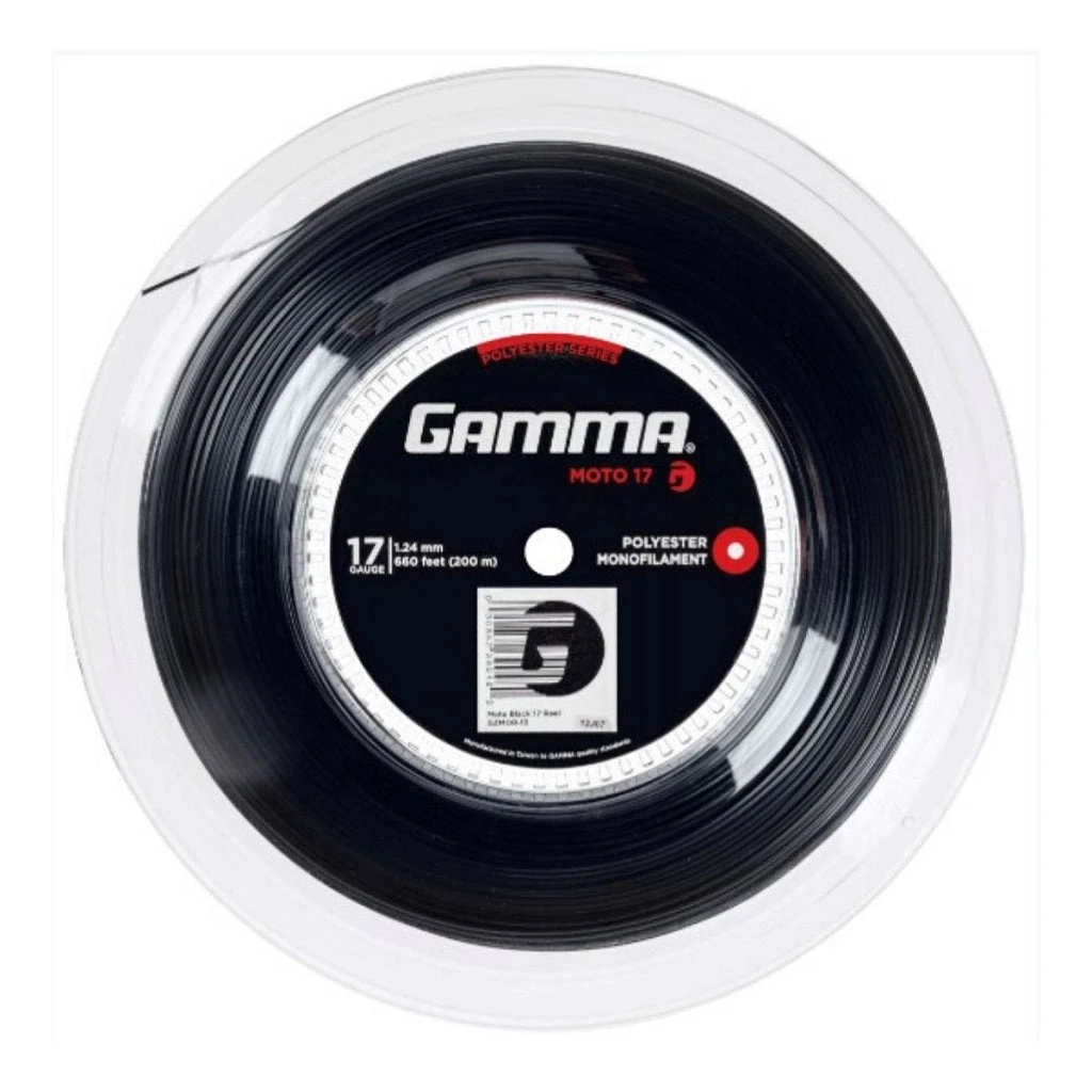 Gamma AMP Moto 17/1.24 Tennis String Reel (Black) 1 Gamma AMP Moto 17/1.24 Tennis String Reel (Black)