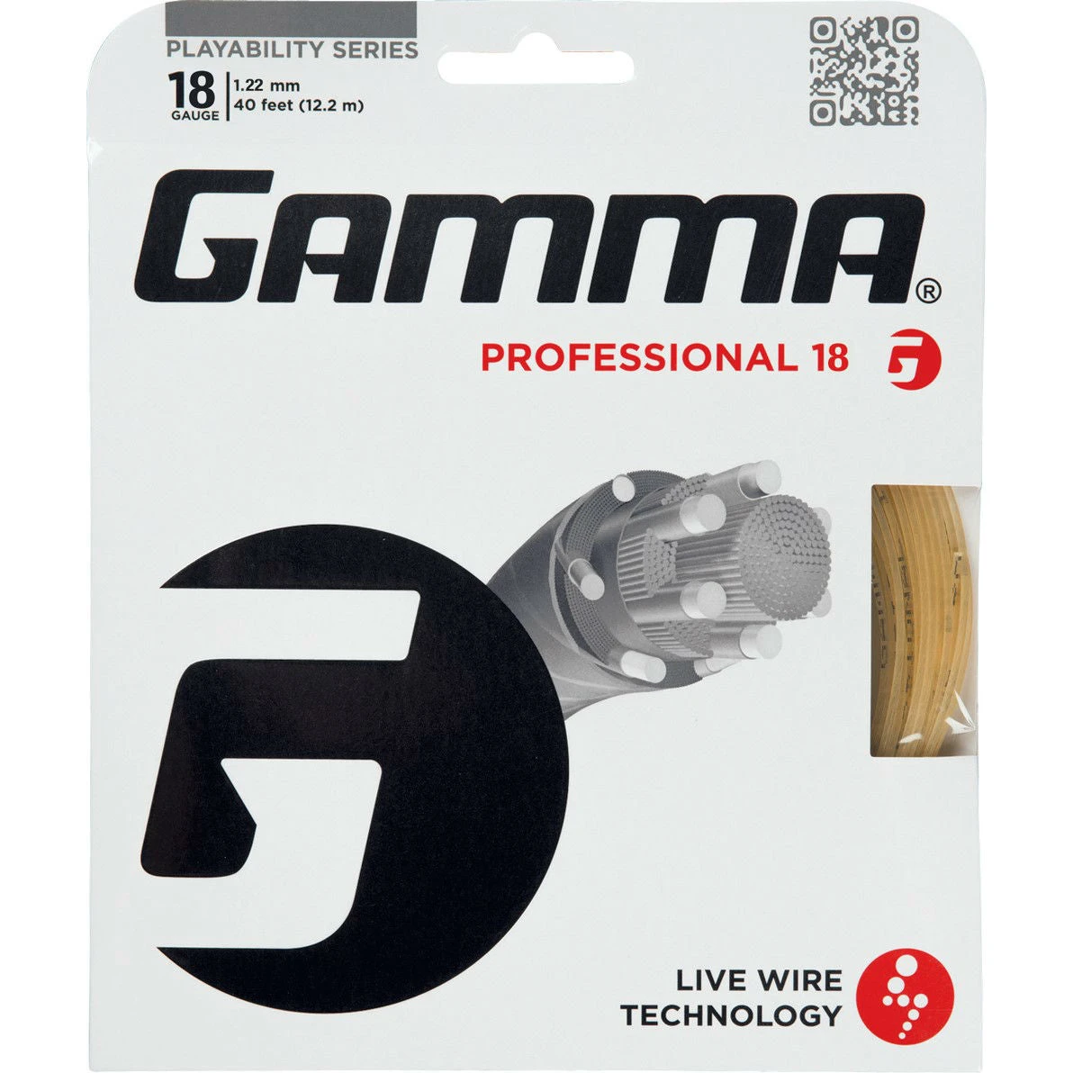 Gamma Live Wire Professional 18/1.22 Tennis String (Natural) 1 Gamma Live Wire Professional 18/1.22 Tennis String (Natural)