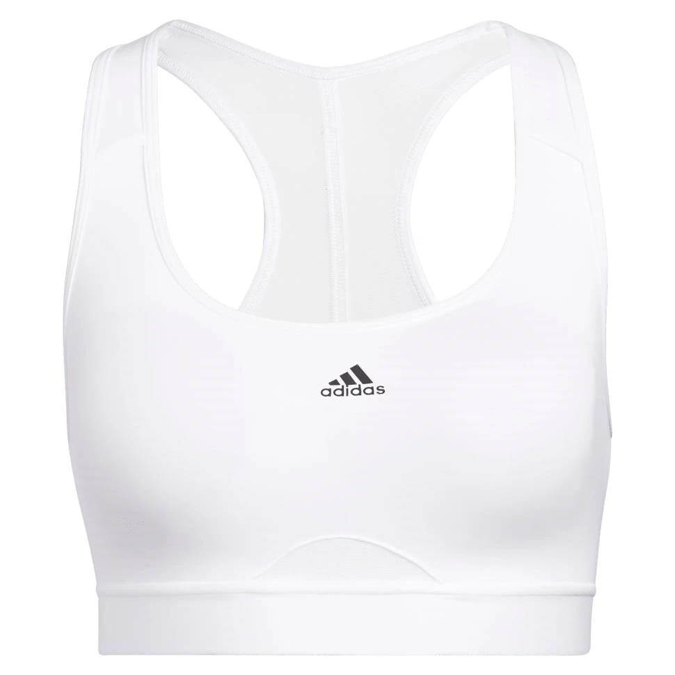 Adidas Women's Powerreact Training Medium Support Bra (White) 1 Adidas Women's Powerreact Training Medium Support Bra (White)