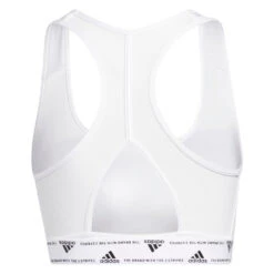 Adidas Women's Powerreact Training Medium Support Bra (White) 7 Adidas Women's Powerreact Training Medium Support Bra (White) -Ball Games Store HC7849 3 APPAREL Photography BackCenterView transparent